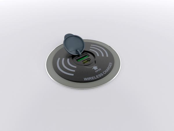 Wireless Charging Pad with USB A and C Ports -- Open